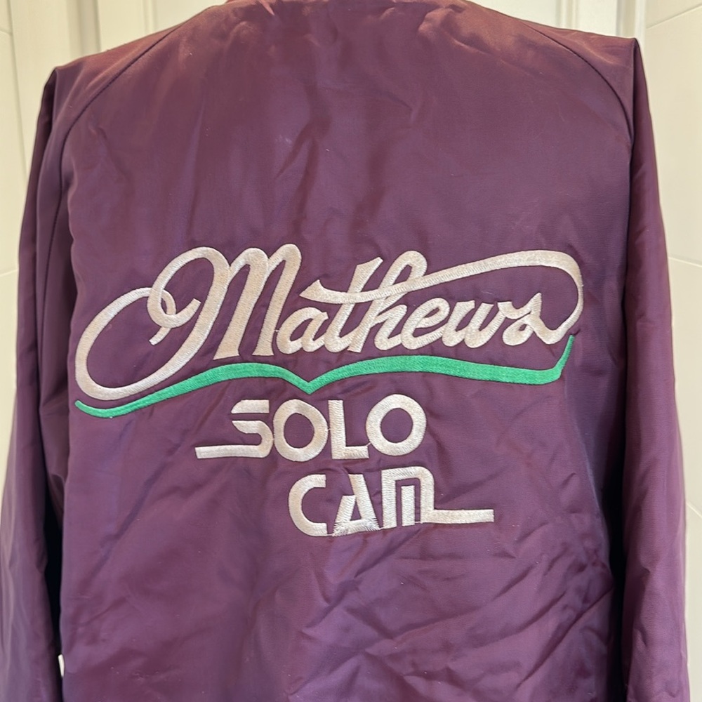 Vintage 90s Bomber Jacket Men’s XL Burgundy - Picture 5 of 17